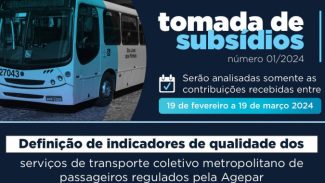 Pesquisa da Agepar com usuários do transporte metropolitano termina no dia 19