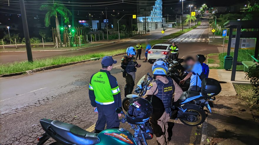 Transitar, GM e PM realizam operação de trânsito na região oeste de Cascavel