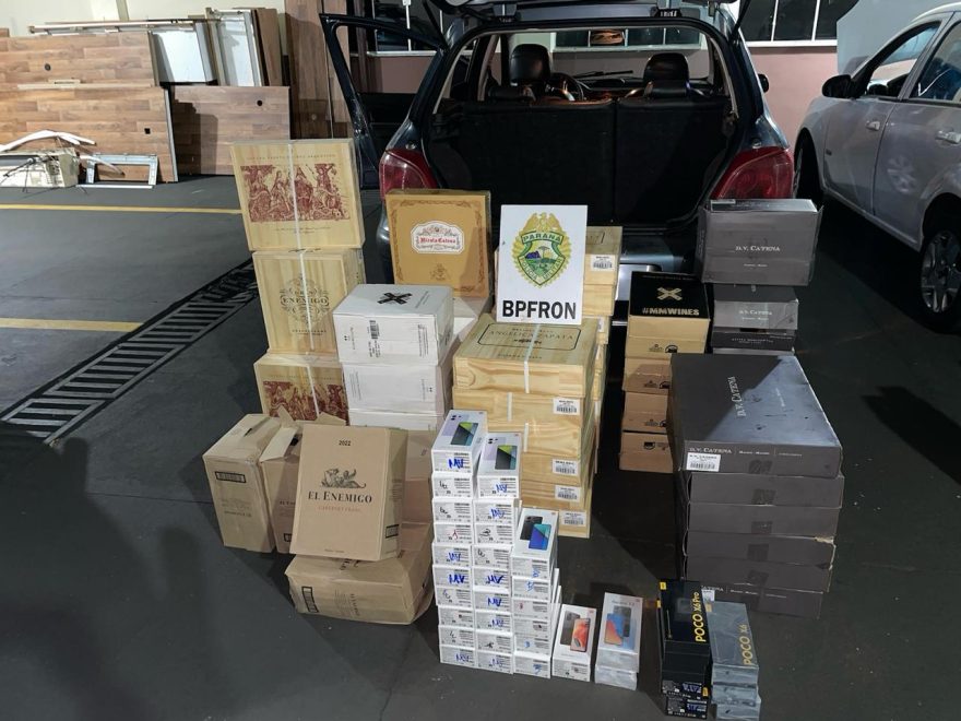 Peugeot carregado com R$ 115 mil em mercadorias do Paraguai é apreendido pelo BPFron e encaminhado à Cascavel