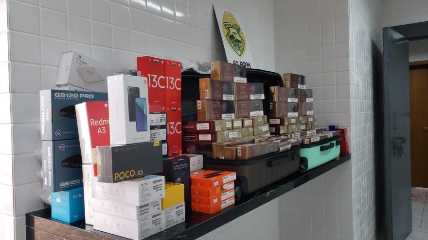 Mulher é detida com eletrônicos e cigarros contrabandeados em Cascavel