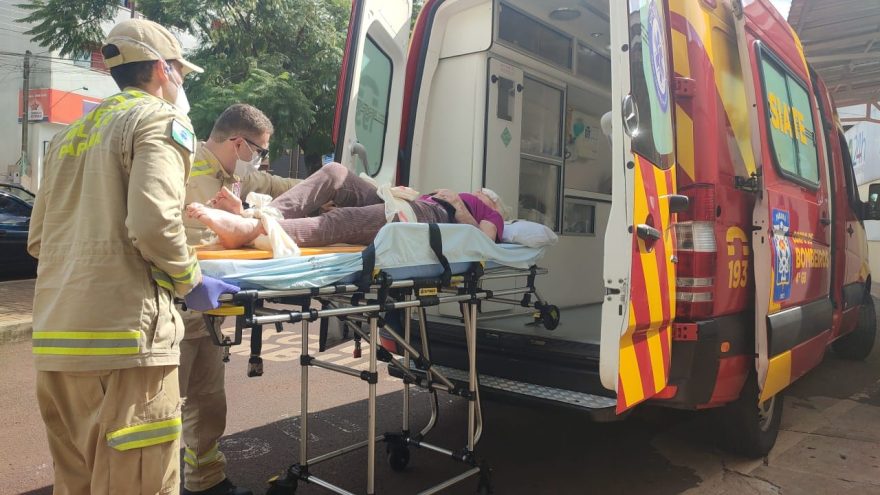 Idosa sofre corte no rosto após queda na Rua Rio Grande do Norte