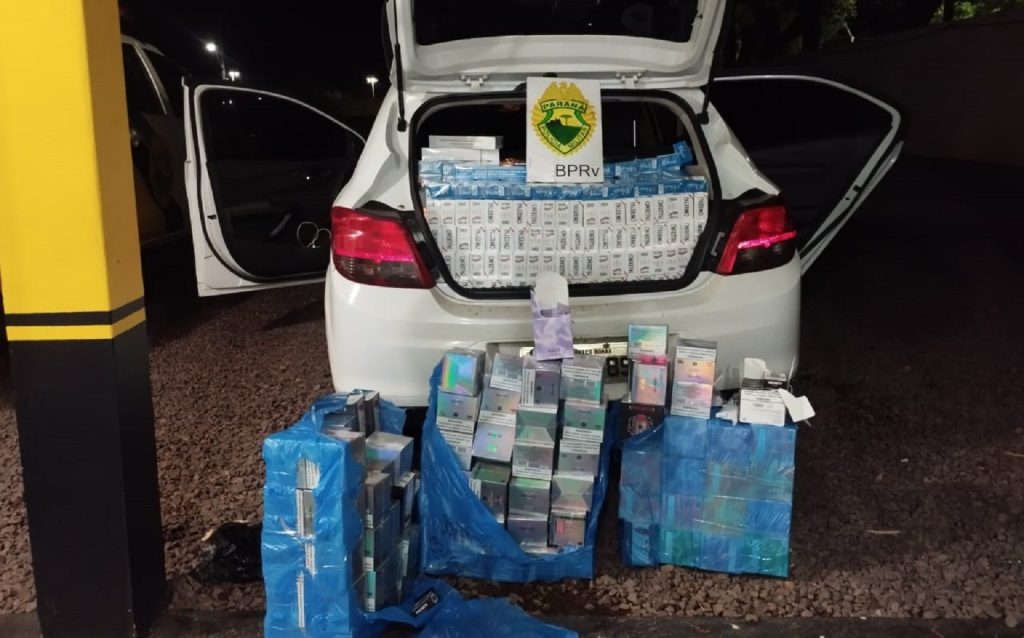 PRE apreende veículo com cerca de mil cigarros eletrônicos na PR-239