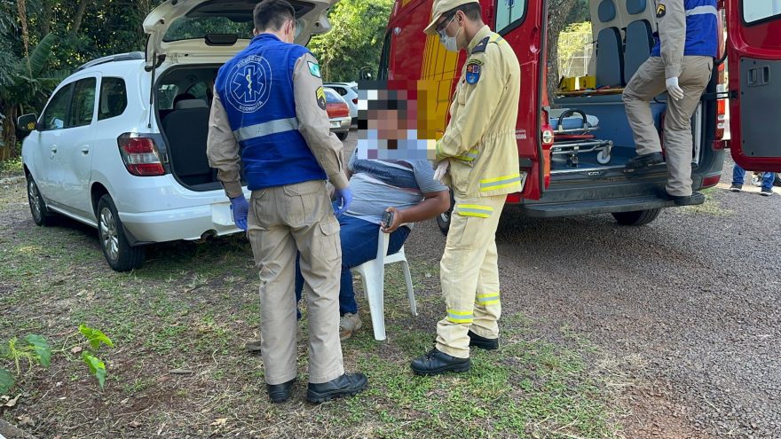 Acidente na Rua Bom Jesus deixa motociclista ferido