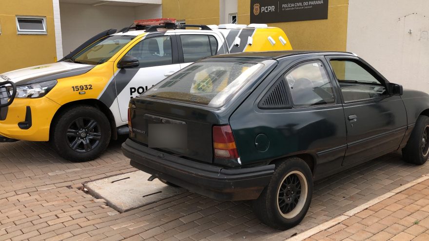 Kadett furtado é recuperado pela Patrulha Rural da PM na BR-277
