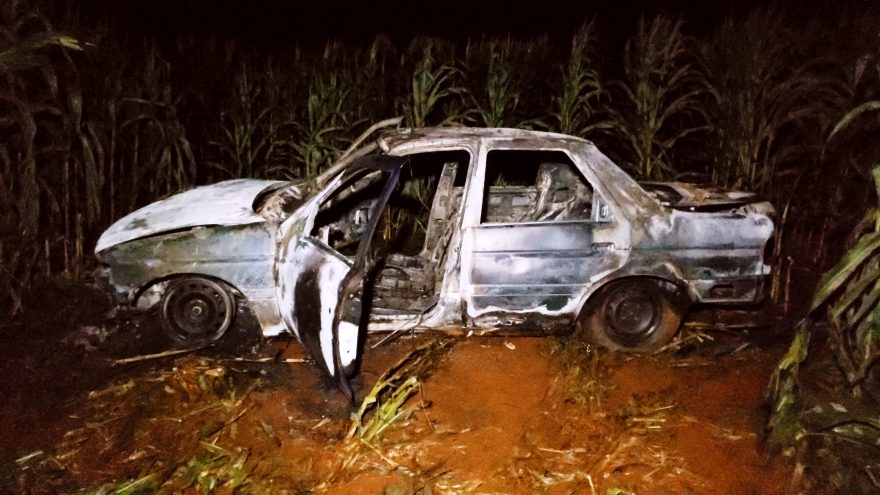 Verona é incendiado em plantação de milho na PR-486