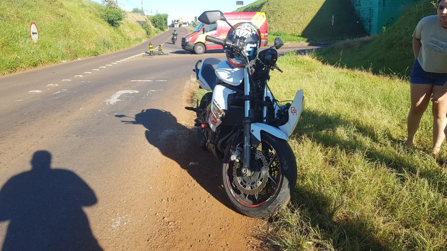Ciclista fica ferido após colisão às margens da BR-277, no XIV de Novembro
