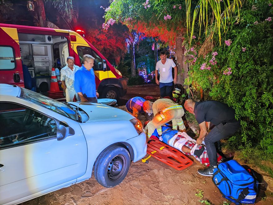 Homem fratura perna em acidente de trânsito na Estrada Rio da Paz