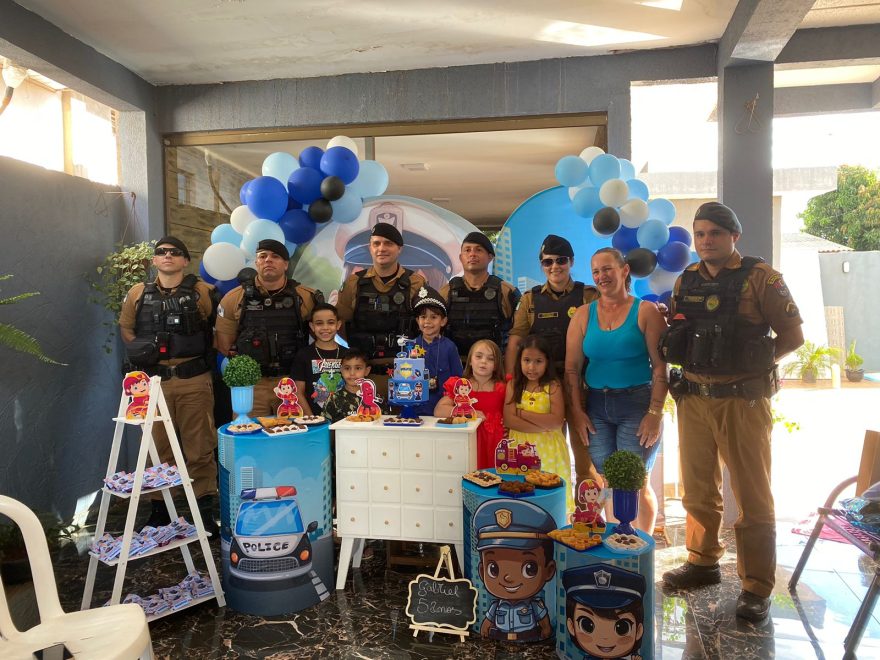 Polícia Militar recebe missão especial: pequeno Gabriel quer ser policial em seu aniversário