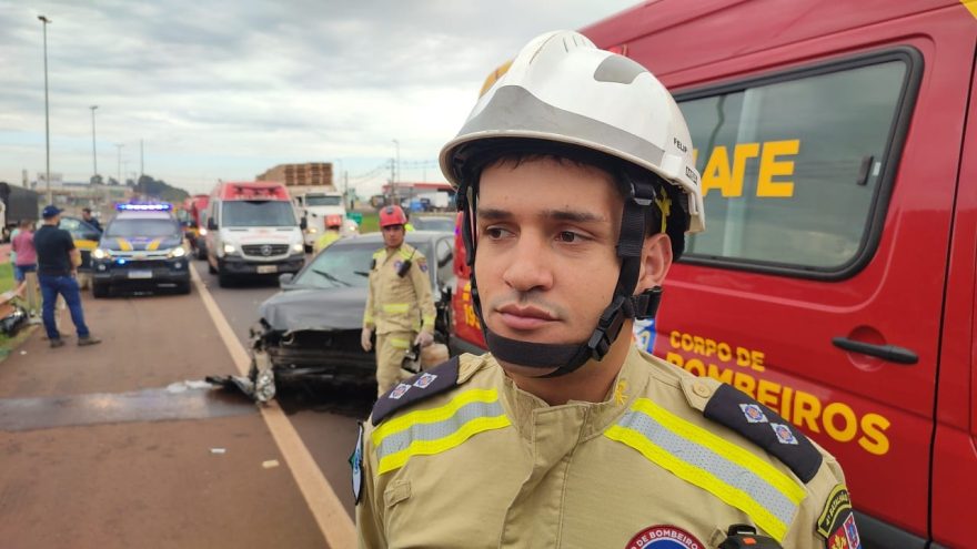 Utilização de cinto fez com que vítimas de carro tivessem apenas lesões leves, afirma Tenente