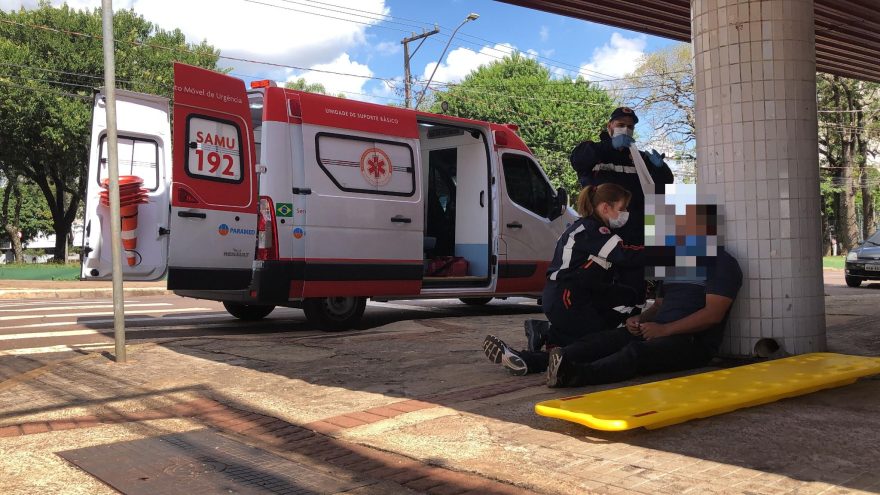 Motociclista fica ferido em acidente na Rua Rio Grande do Sul