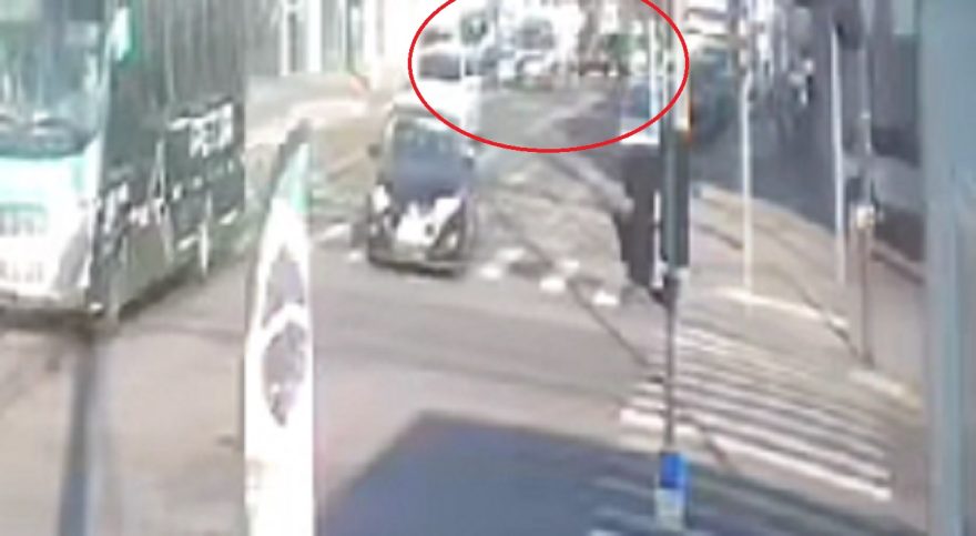 Câmera registra acidente que deixou motociclista ferido na Av. Assunção com Rua Cuiabá