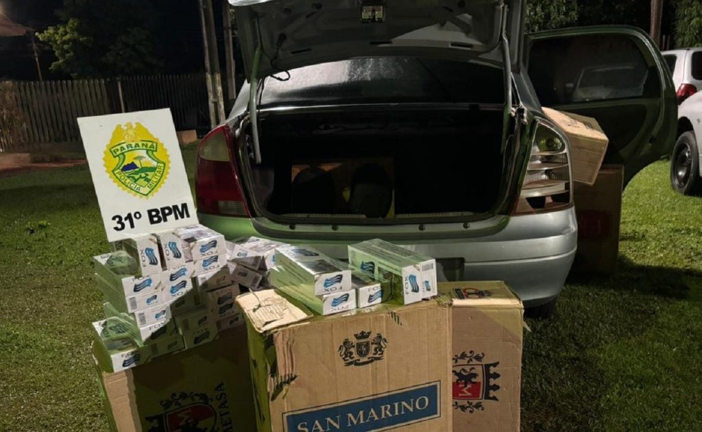 Patrulha Rural apreende carga de cigarros avaliada em R$ 40 mil