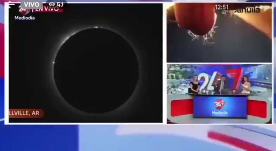 Bola Fora: Canal exibe imagens de eclipse e homem nu aparece em transmissão ao vivo