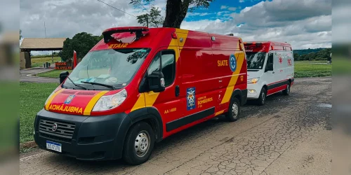 Homem leva tiro na cabeça e precisa ser socorrido pelas equipes do Corpo de Bombeiros e do Samu em Ponta Grossa Imagem referente a Homem leva tiro na cabeça e precisa ser socorrido pelas equipes do Corpo de Bombeiros e do Samu em Ponta Grossa