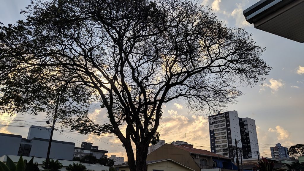 Quinta-feira de sol entre nuvens e máxima de 28°C em Cascavel