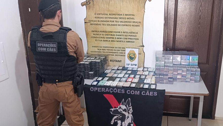 Carga de eletrônicos que saiu de Cascavel com destino a Maringá é apreendida na PR-317