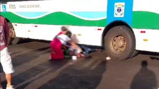 Idoso fica em estado grave após ser atropelado por ônibus na saída do Terminal de Transbordo Oeste