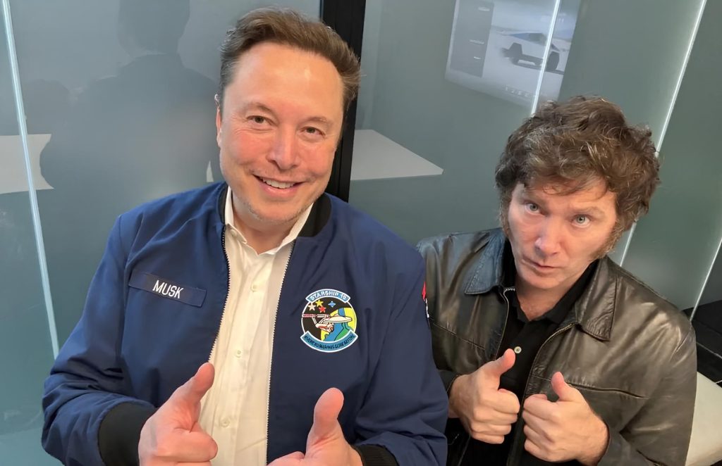 Milei promete apoio a Musk contra o STF e celebra parceria com ‘amor à primeira vista