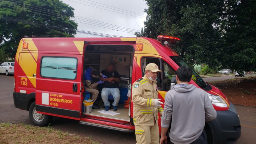 Motociclista fica ferido em acidente de trânsito envolvendo duas motos no bairro Brasília