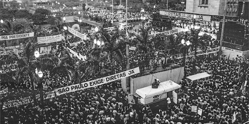 Comício das Diretas Já! no Anhangabaú em São Paulo completa 40 anos Imagem referente a Comício das Diretas Já! no Anhangabaú em São Paulo completa 40 anos