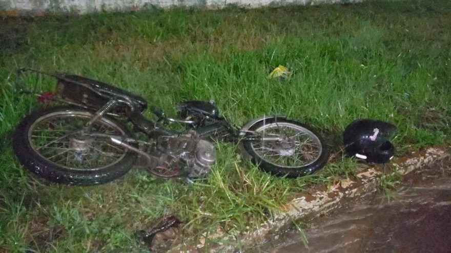 Motociclista fica ferido em acidente no Pioneiros Catarinenses