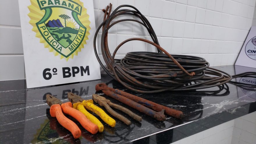 Homem é detido pela PM suspeito de furto de cabos no Jardim Itália