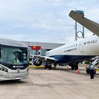 Imagem referente a Aeroporto de Curitiba adota ônibus elétrico da BYD em projeto piloto