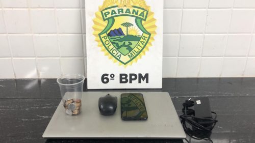 PM é comunicada sobre furto em andamento e localiza homens em flagrante Imagem referente a PM é comunicada sobre furto em andamento e localiza homens em flagrante
