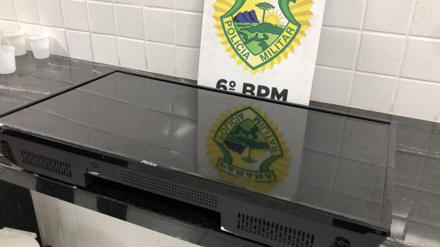 PM recupera televisor furtado de lavanderia 24 horas