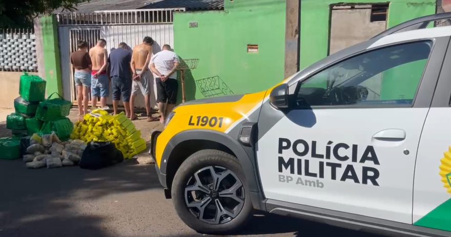 Cinco pessoas são presas e grande quantidade de maconha é apreendida em ação do GDE