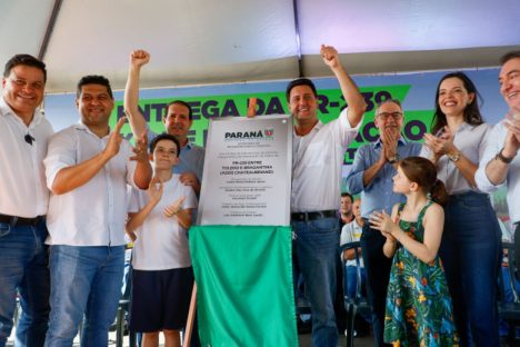 Governador entrega pavimentação de Toledo a Bragantina, distrito de Assis Chateaubriand