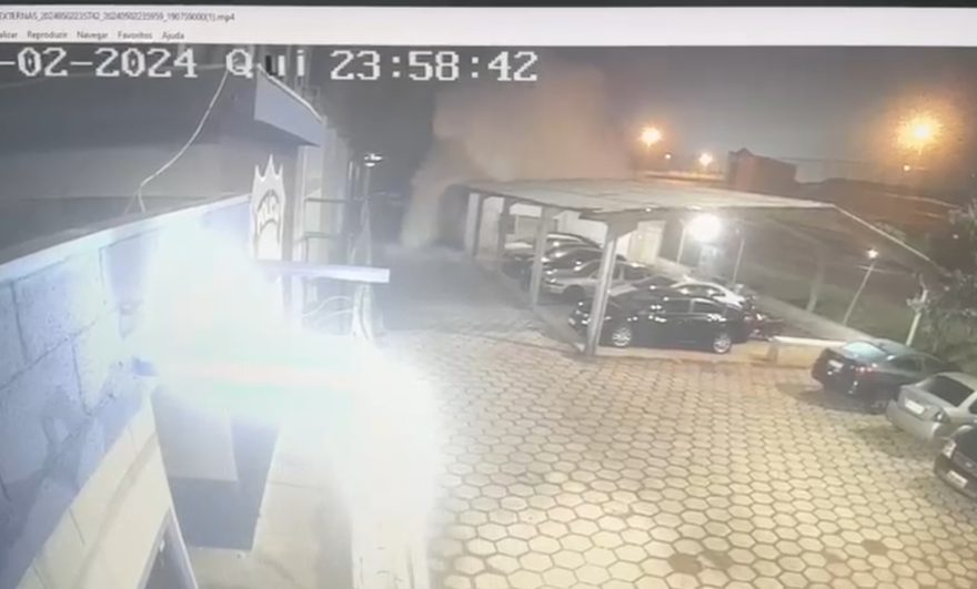 Temporal: Vídeo mostra momento em que caixa d’água é derrubada dentro de Penitenciária de Cascavel