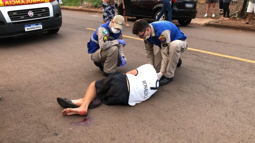 Idoso fica ferido ao cair na Rua Copacabana no Brasília