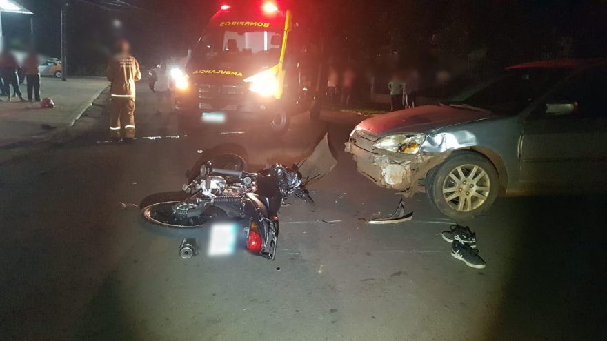 Motociclista fica ferido em acidente no Parque São Paulo