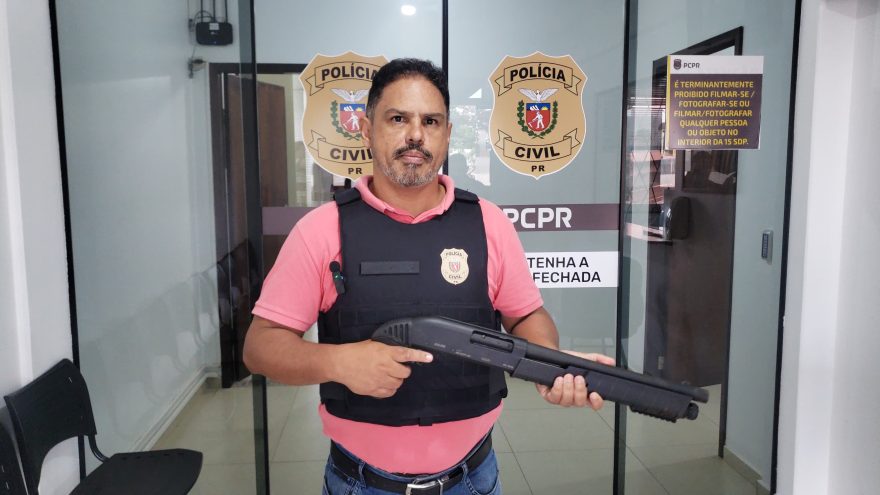 Criminosos abandonam espingarda durante tentativa de assalto na BR-467 em Cascavel