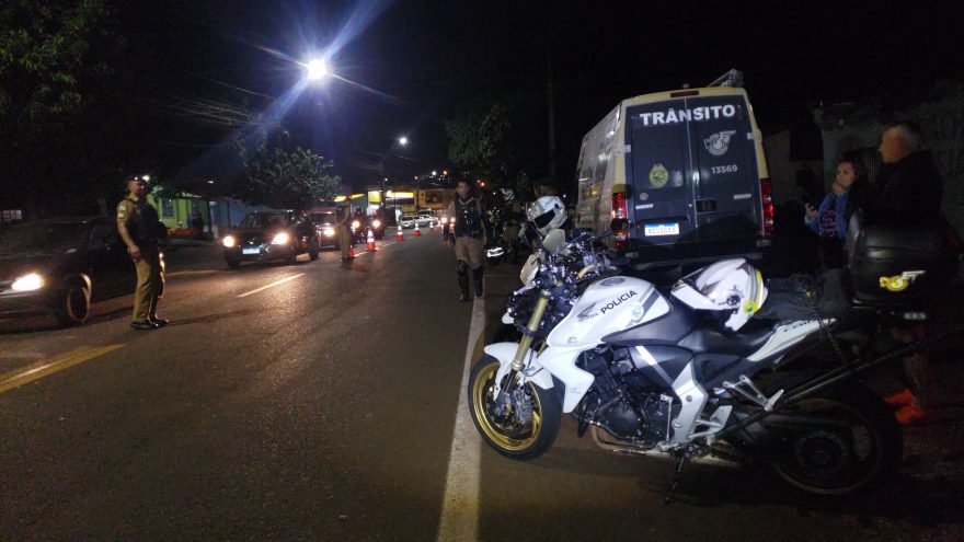 Operação de trânsito é realizada pela Polícia Militar em Cascavel