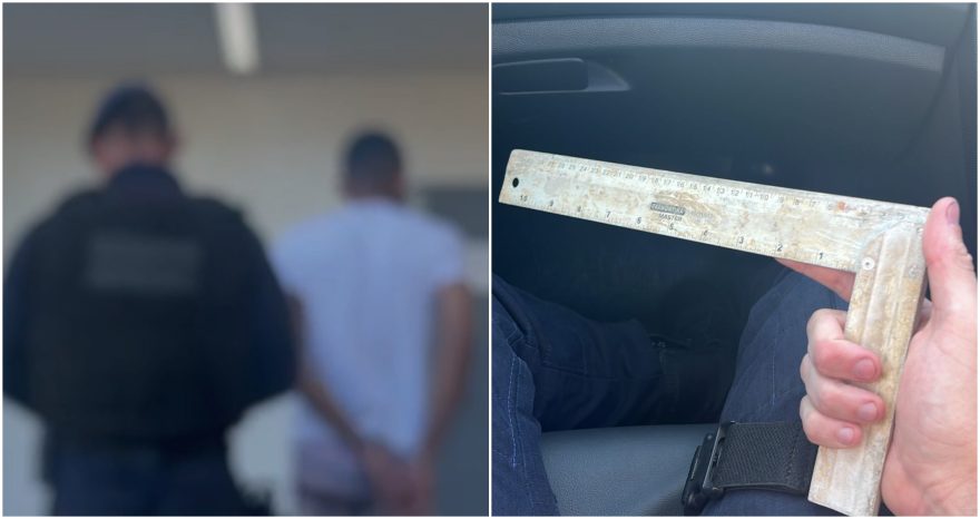 Jovem é detido por ameaçar pessoas em festa de aniversário com esquadro
