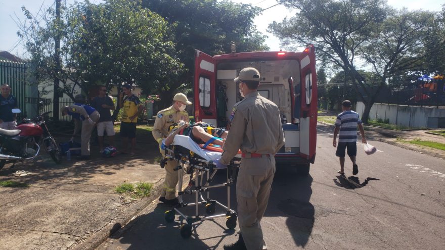 Motociclista fica ferido em acidente de trânsito no Floresta
