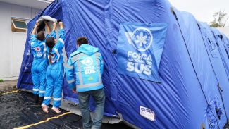 Hospital de campanha em Porto Alegre irá atender 200 pacientes por dia