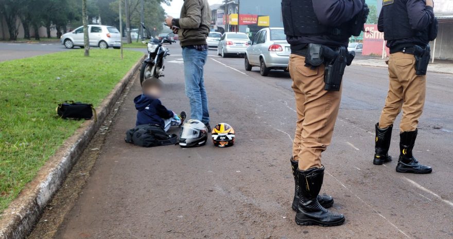 Criança fica ferida em acidente de trânsito no Centro