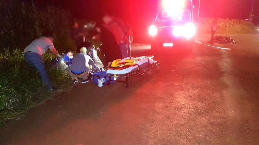 Jovem fratura punho em acidente na Estrada Alto São Salvador