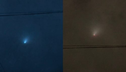 Imagem referente a Disco voador? Internauta flagra luzes estranhas no céu de Cascavel