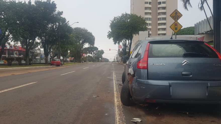 Acidente misterioso é registrado no Centro de Cascavel