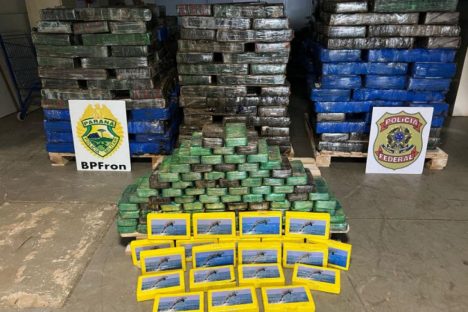 Forças policiais apreendem quatro toneladas e meia de maconha em Guaíra e Altônia