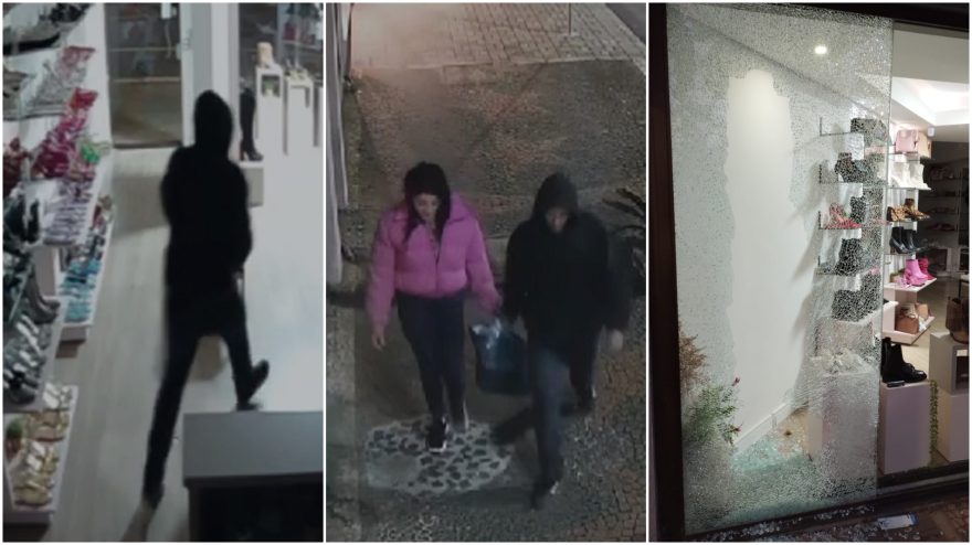 Bandido das pedrinhas ataca novamente! Câmeras mostram casal arrombando loja no Centro
