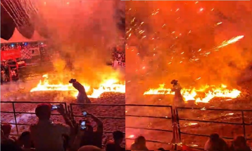Queima de fogos em rodeio termina com vários feridos; veja vídeo!