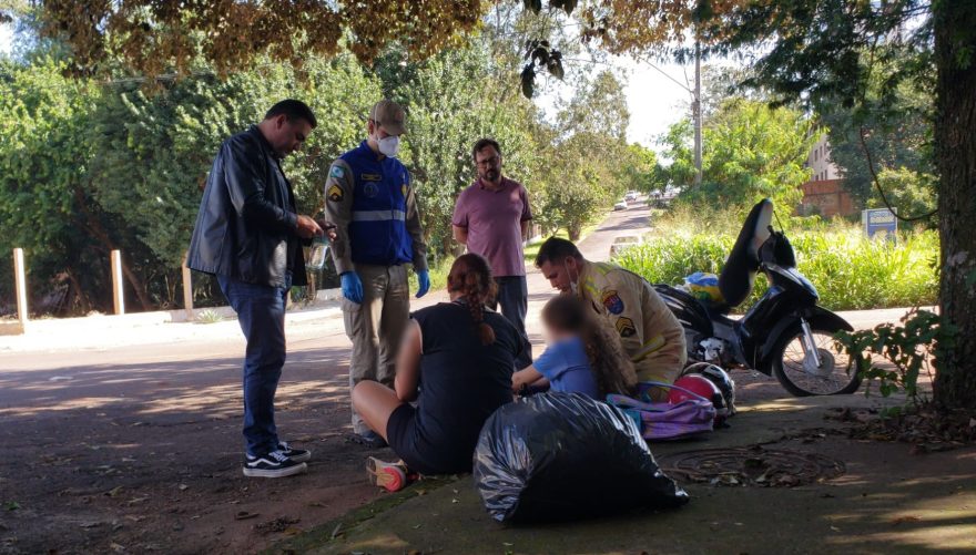 Criança fica ferida em acidente de trânsito no bairro Neva