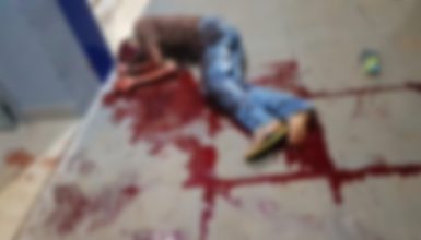 Imagem referente a CENAS FORTES: homem é brutalmente agredido com enxadadas na cabeça e fica em estado grave