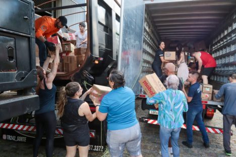 Imagem referente a Campanha do Estado chega a 13,2 mil toneladas de doações enviadas ao Rio Grande do Sul