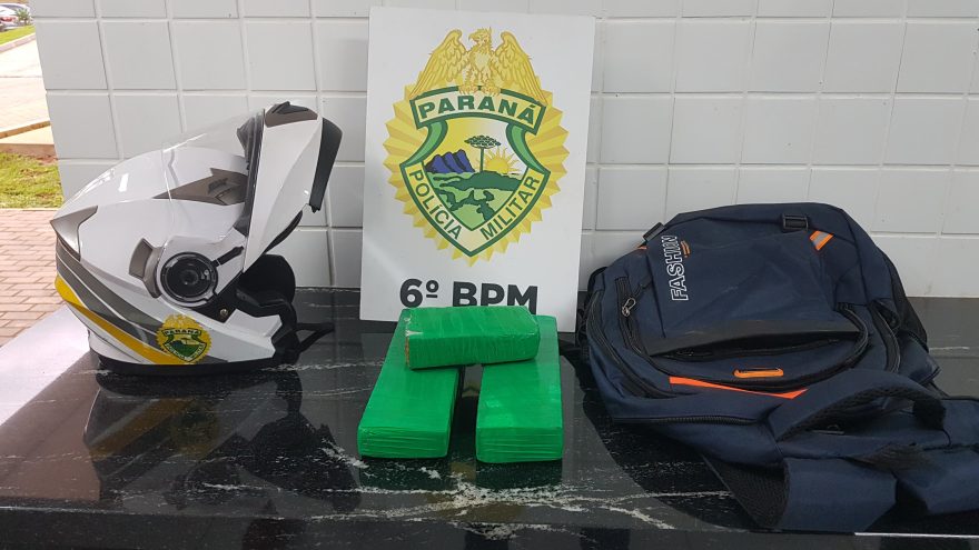 Moto e maconha são apreendidas após fuga de blitz no Brasmadeira